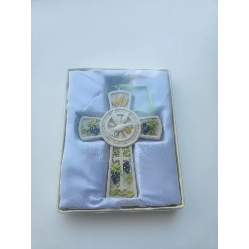 Holy Natures Harvest Themed‎ Cross Ornament Christening Baptism Favor In Box